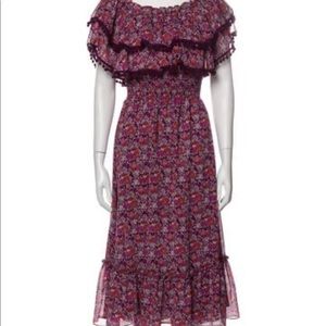 Misa purple off the shoulder dress